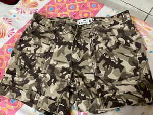 Camouflage Cotton Shorts