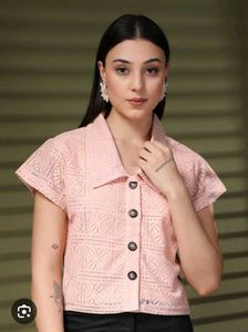 Stylish Net Crop Shirt For Women S Size Ize