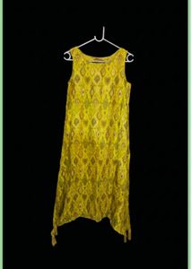 Yellow Sleeveless kurta