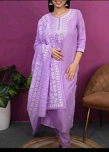 Elegant Lavender Kurta Set