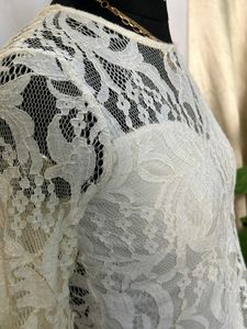 Embroidered Net Top