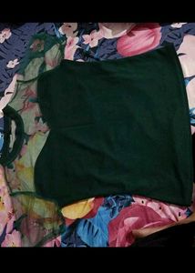 Green Sheer Detail Top