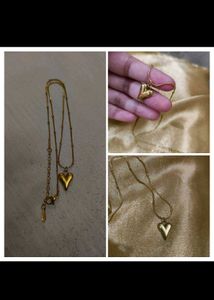 PALMONAS 18KT Gold Plated Heart Necklace