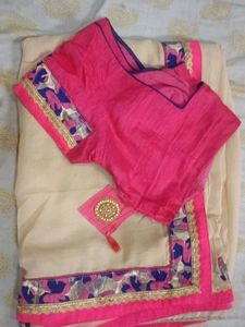 Elegant Beige Saree