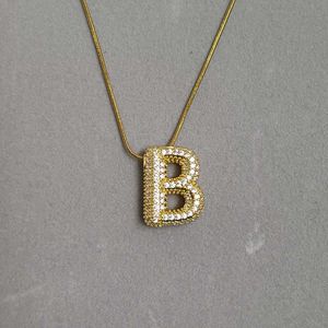 Gold 'B' Initial Necklace