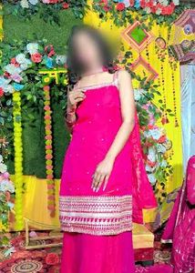 Pink Embroidered Kurta Set