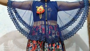 Multicolour party gown