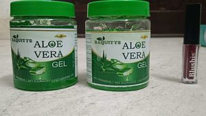 2 Pcs Of Alovera Jel (440 Grams) + Free Lipstick