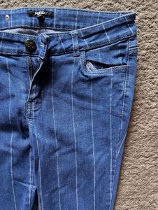 Blue Stripe Denim Westside Jeans