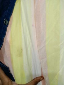 Stylish Striped Dress with Denim Jacket