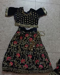 Partywear Lengha Choli For 4-5 Year Baby Girl