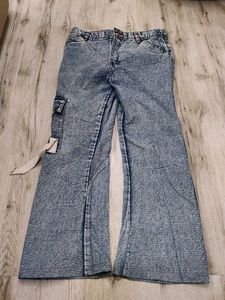 Sc8745 Sabrin Cargo Bootcut Jeans Waist 32