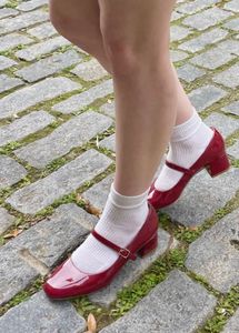 Pinteresty Cherry Red Mary Jane Shoes🍂