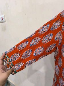 Orange shirt kurti