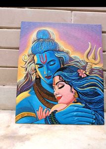 Shiva Parvati Artwork Painting