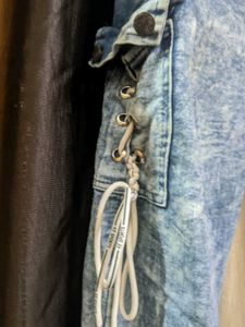 Acid Wash Denim Joggers