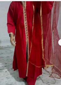 Red Embroidered Salwar Kameez