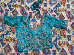 Elegant Teal Lehenga Choli