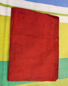 Brown Sari With Border Stone Embroidery