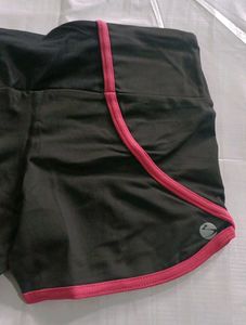 Black PIYO Spandex Stretch Booty Workout Shorts