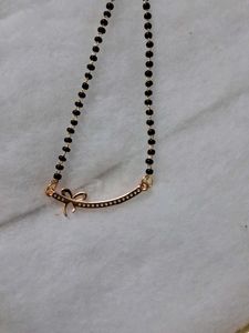 Bow Accent Mangalsutra Necklace