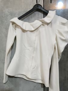Sexy White One Shoulder Top