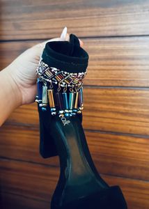 Embellished Block Heels