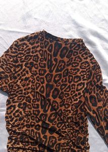 Sheer Cheetah Print Dress