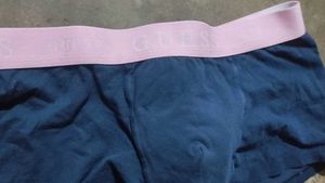 Men&#39;s Boxer Briefs - Blue w/ Pink Waistband