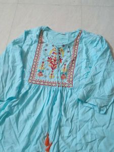 Boho Embroidered Tunic Kurta Top