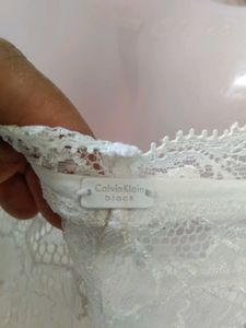 Calvin Klein White Lace Trim Panties