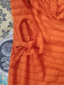 Orange Off-Shoulder Top