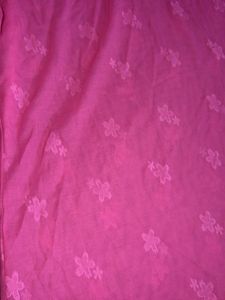 Pink Floral Mesh Top