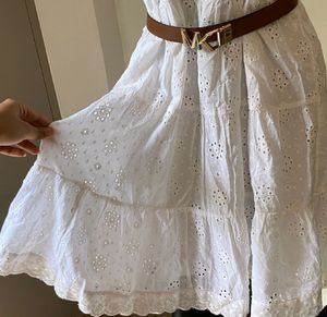 White Dress With Butterfly Sleeves