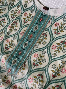 Boat Motif &amp; Floral Print Kurta