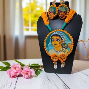 Unique Handmade Fabric Jewelry Set