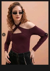 Halter Neck Bardot Top