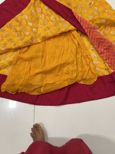 Yellow Anarkali Kurti