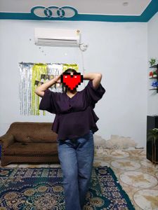 Stylish Purple Peplum Top