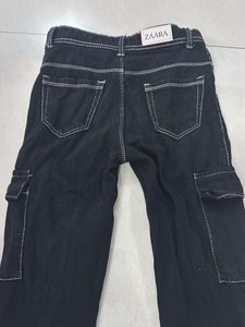 Black Cargo Jeans