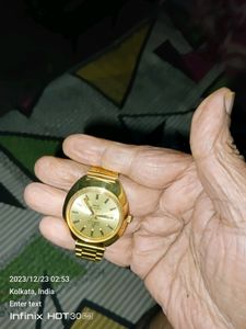 hmt Kanchan Automatic 21Jewels Golden Wrist Watch