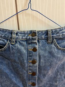 Pencil Denim Button Skirt
