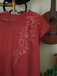 Elegant Floral Mauve colour Dress