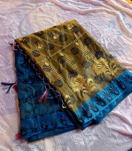 Today Only🎉Unused Saree With Blouse (Women&#39;s)