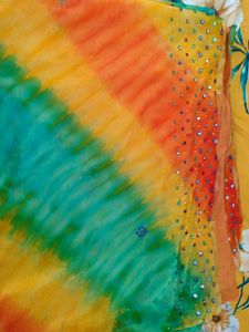 Mirror Work Saree