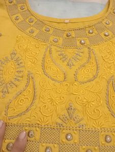 Elegant Yellow woolen kurta