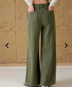 Olive Green Wide Leg Pants