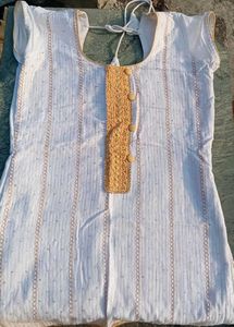 Elegant White Ethnic Kurta set