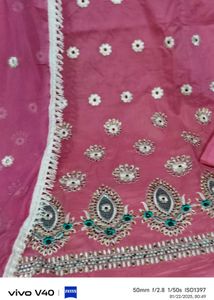 Pink Embroidered Kurta Set With Beautiful Dupatta