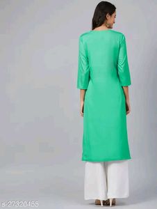 Elegant Green Straight Kurti